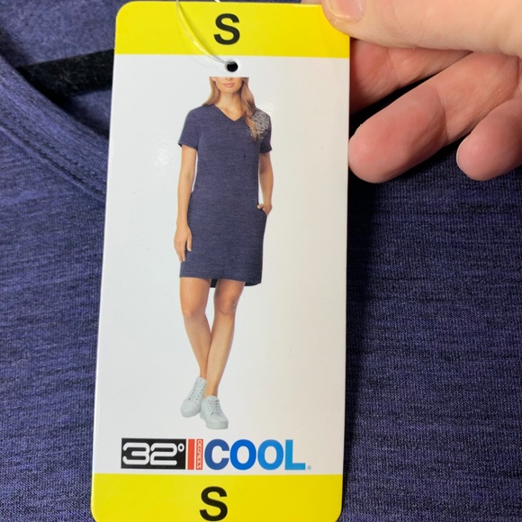 32 Degrees COOL Blue Comfort T-Shirt Dress Small NWT | Travel Sport Casual Soft - Picture 6 of 10